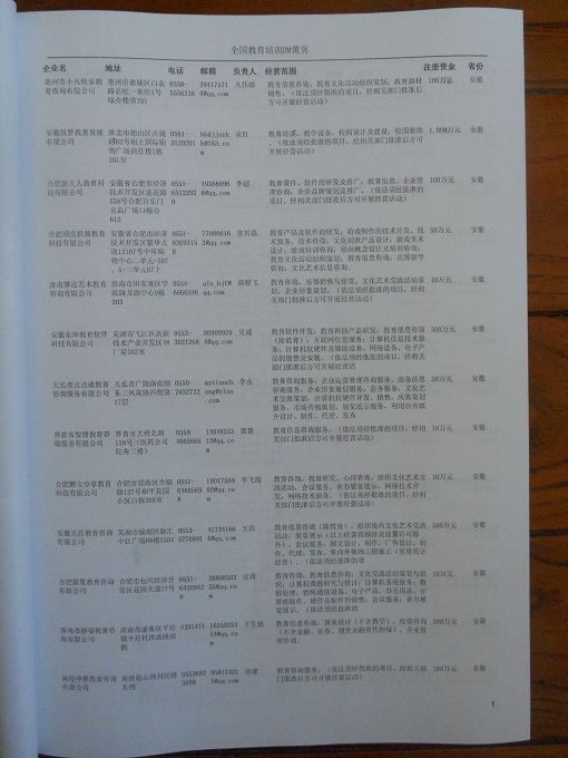 中國(guó)教育培訓(xùn)企業(yè)黃頁可開展精準(zhǔn)營(yíng)銷，電話營(yíng)銷、郵件營(yíng)銷、傳真營(yíng)銷等等多管齊下，圓您銷售冠軍夢(mèng)