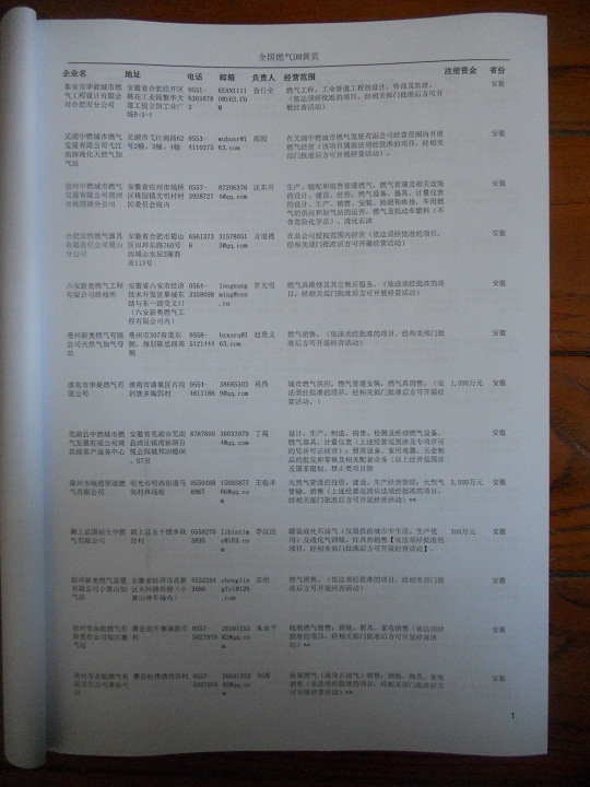 中國(guó)燃?xì)馄髽I(yè)黃頁(yè)可開(kāi)展精準(zhǔn)營(yíng)銷，電話營(yíng)銷、郵件營(yíng)銷、傳真營(yíng)銷等等多管齊下，圓您銷售冠軍夢(mèng)