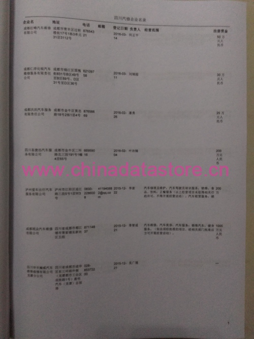 中國(guó)四川汽修企業(yè)黃頁(yè)可開展精準(zhǔn)營(yíng)銷，電話營(yíng)銷、郵件營(yíng)銷、傳真營(yíng)銷等等多管齊下，圓您銷售冠軍夢(mèng)
